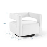 Booth Performance Velvet Performance Velvet Swivel Armchair by Lefancy