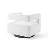 Booth Performance Velvet Performance Velvet Swivel Armchair by Lefancy