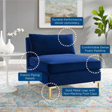 Ardent Performance Velvet Armless Chair by Lefancy