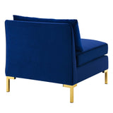 Ardent Performance Velvet Armless Chair by Lefancy