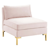Ardent Performance Velvet Armless Chair by Lefancy