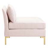 Ardent Performance Velvet Armless Chair by Lefancy