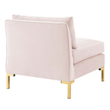 Ardent Performance Velvet Armless Chair by Lefancy