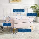 Ardent Performance Velvet Ottoman by Lefancy