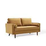 Valour Performance Velvet Loveseat by Lefancy