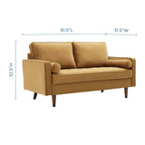 Valour Performance Velvet Loveseat by Lefancy