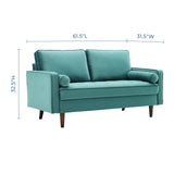 Valour Performance Velvet Loveseat by Lefancy