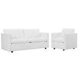 Activate Upholstered Fabric Sofa and Armchair Set by Lefancy