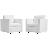 Activate Upholstered Fabric Armchair Set of 2 by Lefancy