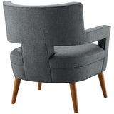 Sheer Upholstered Fabric Armchair Set of 2 by Lefancy