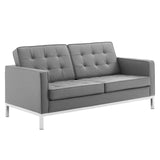 Loft 3 Piece Tufted Upholstered Faux Leather Set by Lefancy
