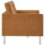 Loft 3 Piece Tufted Upholstered Faux Leather Set by Lefancy