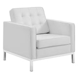 Loft 3 Piece Tufted Upholstered Faux Leather Set by Lefancy