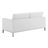Loft 3 Piece Tufted Upholstered Faux Leather Set by Lefancy