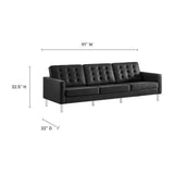Loft 3-Piece Tufted Vegan Leather Furniture Set by Lefancy