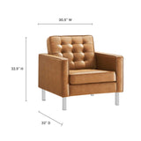 Loft 3-Piece Tufted Vegan Leather Furniture Set by Lefancy