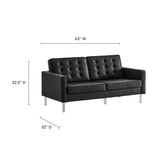 Loft 2-Piece Tufted Vegan Leather Furniture Set by Lefancy