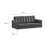 Loft 2-Piece Tufted Vegan Leather Furniture Set by Lefancy