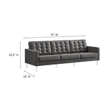 Loft 2-Piece Tufted Vegan Leather Furniture Set by Lefancy