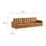 Loft 2-Piece Tufted Vegan Leather Furniture Set by Lefancy