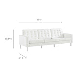 Loft 2-Piece Tufted Vegan Leather Furniture Set by Lefancy