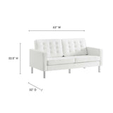 Loft 2-Piece Tufted Vegan Leather Furniture Set by Lefancy