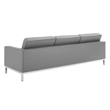 Loft 3 Piece Tufted Upholstered Faux Leather Set by Lefancy