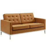 Loft 3 Piece Tufted Upholstered Faux Leather Set by Lefancy