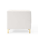 Shift Channel Tufted Performance Velvet Armchair by Lefancy