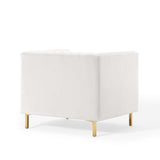 Shift Channel Tufted Performance Velvet Armchair by Lefancy