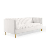 Shift Channel Tufted Performance Velvet Sofa by Lefancy