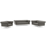 Idyll 3 Piece Upholstered Leather Set by Lefancy
