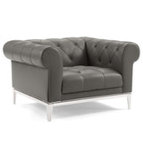 Idyll 3 Piece Tufted Upholstered Leather Set by Lefancy
