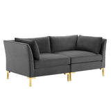 Ardent Performance Velvet Loveseat by Lefancy