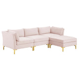 Ardent 4-Piece Performance Velvet Sectional Sofa by Lefancy