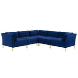 Ardent 5-Piece Performance Velvet Sectional Sofa by Lefancy
