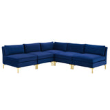 Ardent 5-Piece Performance Velvet Sectional Sofa by Lefancy