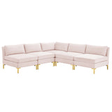 Ardent 5-Piece Performance Velvet Sectional Sofa by Lefancy