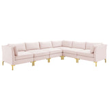 Ardent 6-Piece Performance Velvet Sectional Sofa by Lefancy