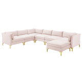 Ardent 7-Piece Performance Velvet Sectional Sofa by Lefancy