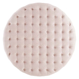 Ensconce Tufted Performance Velvet Round Ottoman by Lefancy