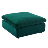 Commix Down Filled Overstuffed Performance Velvet Ottoman by Lefancy