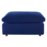 Commix Down Filled Overstuffed Performance Velvet Ottoman by Lefancy