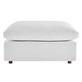 Commix Down Filled Overstuffed Performance Velvet Ottoman by Lefancy