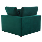 Commix Down Filled Overstuffed Performance Velvet Corner Chair by Lefancy