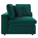 Commix Down Filled Overstuffed Performance Velvet Corner Chair by Lefancy