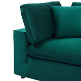 Commix Down Filled Overstuffed Performance Velvet Corner Chair by Lefancy