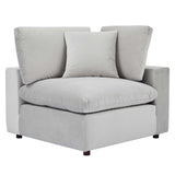 Commix Down Filled Overstuffed Performance Velvet Corner Chair by Lefancy