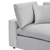 Commix Down Filled Overstuffed Performance Velvet Corner Chair by Lefancy