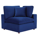 Commix Down Filled Overstuffed Performance Velvet Corner Chair by Lefancy